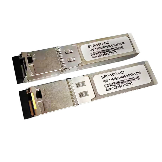 10G BIDI 80KM SFP Modules 1490nm 1550nm Single Mode Single Fiber LC DDM SFP Fiber Optical Module