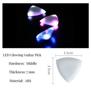 JELO WS-LED01 Automatic Lighting Bass Electric Guitar Picks Glowing Plectrum With LED Stringed Instruments Parts Accessories