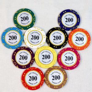 Ficha de Póker de Arcilla de Alta Calidad de 14g, Casino Royal, Personalizable, 40mm, Moneda, Decoración Interior de Las Vegas, Banda Metálica, Adhesivo Decorativo - Product Image 4