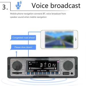 Récepteur Audio de voiture classique 12V mains libres rétro double bouton voiture lecteur MP3 Radio FM tuner stéréo USB AUX haut-parleur accessoires - Product Image 6