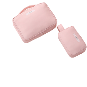 Custom Women Fashion Letter Pattern Polyester Zipper Cosmetic Travel <b>Bag</b> Portable Solid Color Makeup Pouch Set <b>Small</b> Large Sizes - Product Image 4