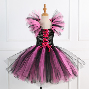 Disfraz de Bruja para Niñas, Vestido Tutú con Traje, Sombrero y Escoba para Fiesta de Disfraces de Halloween - Product Image 5