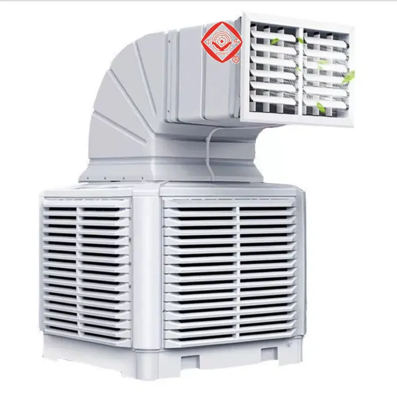 AC fan cooling ducted air conditioner plastic axial flow air cooler air conditioning industrial for factory plant green house