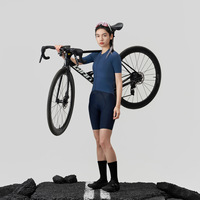 Maillot de cyclisme léger à manches courtes pour femme BLACK LABEL, respirant et à séchage rapide, OEM pour vélo de route et VTT