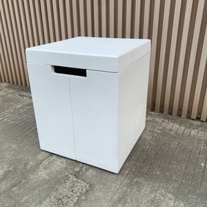 เตาไฟทรงสี่เหลี่ยมสูง สีขาว ใช้เชื้อเพลิงแก๊ส สำหรับบาร์บีคิวกลางแจ้งและระเบียง ทนทานด้วยโครงเหล็ก ผู้ผลิตจากเมืองฝอซาน - Product Image 3