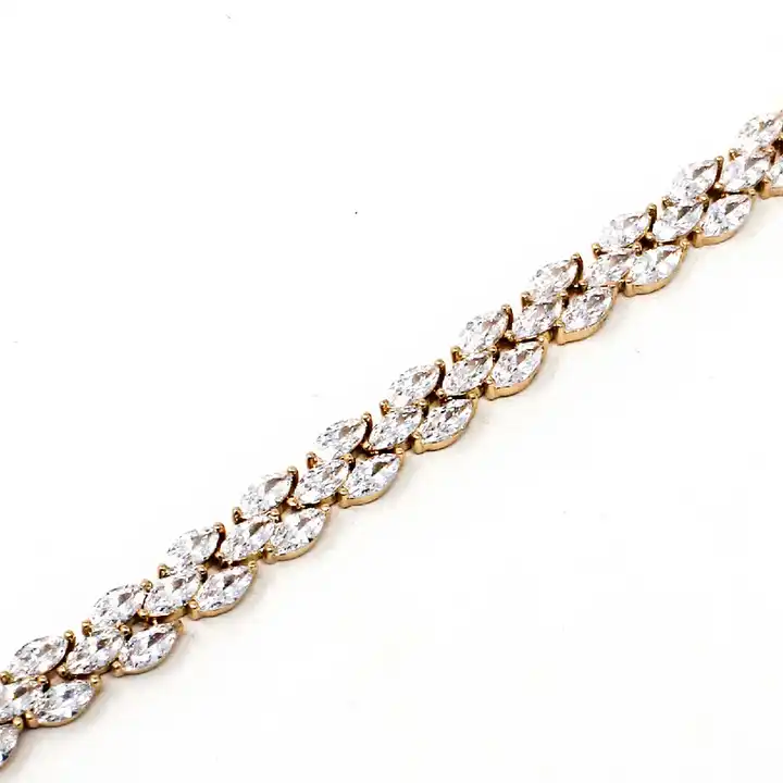 Gold Plated Ruby Embellished American Diamond Bracelet | Buy American  Diamond Artificial Jewellery | sperkygem.com
