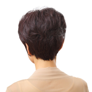 ผู้ผลิตเครื่องประดับศีรษะผมสั้นสำหรับผู้หญิง ขายส่งวิกผมสีแดง<span class=keywords><strong>ไวน์</strong></span>ธรรมชาติ แฟชั่นสำหรับผู้สูงอายุ รุ่น MY-332 เมืองซูชาง มณฑลเหอหนาน - Product Image 2