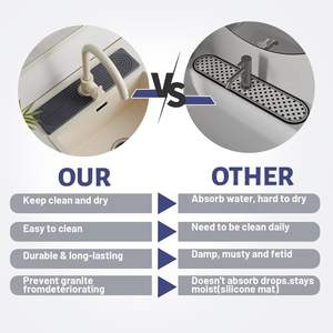 Plateau en pierre <span class=keywords><strong>de</strong></span> diatomite super absorbante <span class=keywords><strong>à</strong></span> séchage rapide pour comptoir <span class=keywords><strong>de</strong></span> salle <span class=keywords><strong>de</strong></span> bain, protection anti-éclaboussures <span class=keywords><strong>à</strong></span> séchage rapide - Product Image 6