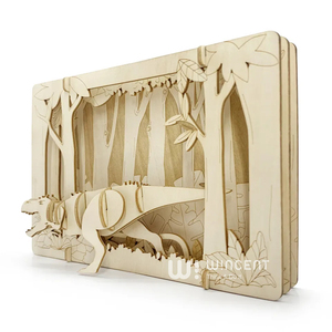 Wincent OEM ODM forniture artigianali tirannosauro T-REX fai da te modelli 3D cartolina bambini dinosauro puzzle fai da te giocattoli in legno 2024 - Product Image 2
