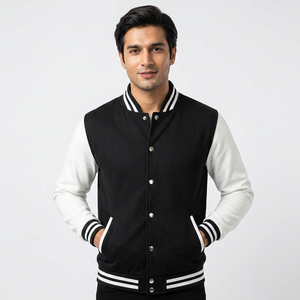 Direct Manufacturer High Quality Wool Varsity Letterman Jacket for <b>Men</b> Custom Logo Breathable College Baseball Design for Spring - Product Image 1