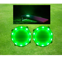 Kit d'éclairage LED pour jeu de Cornhole, 16 millions de couleurs RVB, avec anneaux lumineux, contrôlable par application, synchronisation musicale, pour fêtes en extérieur et dans la cour