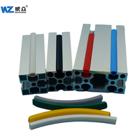 Profilé d'extrusion en aluminium 6-10 mm avec insert en caoutchouc pour joint PVC, bande d'étanchéité en PVC pour rainure en T, bande de caoutchouc pour cadre en aluminium