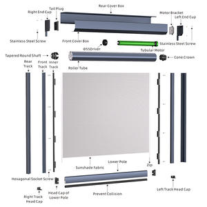 Stores motorisés anti-vent QINGYING pour patios, gazebos et portes de jardin - Product Image 3