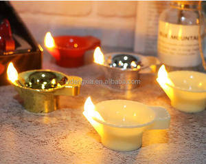 Deepavali Festival Decoración Sensor de <span class=keywords><strong>agua</strong></span> Diya Luz Pequeña decoración flotante Lámpara de aceite Diwali Simulación Led Lámparas de vela - Product Image 3