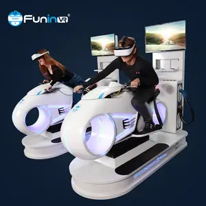 FuninVR funin 9d vr ركوب vr سباق لعبة آلة OEM غرفة ملعب متعددة اللاعبين لعبة ركوب دراجة نارية vr سيارة موتو vr سباق