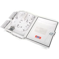 16 Core FTTH Fiber Distribution Box ABS Material 3 in 16 Out SC Adapter Wall Mount Optical Splitter Box for Outdoor Network