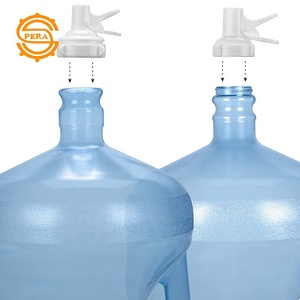 Grifos de botella de agua purificada de 5 galones para comenzar una vida saludable Blanco con grifos de plástico azul - Product Image 4