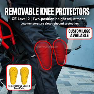 Pantalon de moto à libération rapide unisexe, imperméable, résistant à l'abrasion, avec protections CE intégrées, équipement de moto - Product Image 3