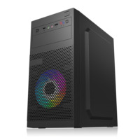 Good Quality Cheap MicroATX Mid Tower PC Case Office Desktop Chassis with Side Panel Window 2 Fans Standard ATX Power Stock