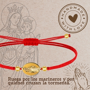 Vergine di Carmen bracciale in acciaio inox Fine ciondolo santo e gioielli di ispirazione cattolica - Product Image 4