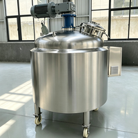 Cuve de mélange chauffante électrique à roues mobiles en acier inoxydable, machine de production de liquides en petites séries