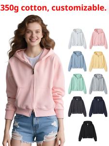 <span class=keywords><strong>Pull</strong></span> cardigan ample à capuche boutonné décontracté pour <span class=keywords><strong>femme</strong></span> en tricot ODM <span class=keywords><strong>de</strong></span> 350 grammes pour l'automne - Product Image 2