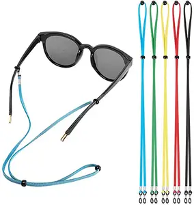 レザー滑り止めバルク複数の調整可能な眼鏡眼鏡リテーナーネックレスメガネコードホルダーカスタムサングラスストラップ