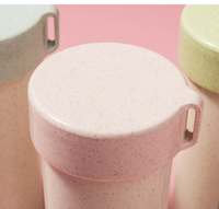 Tasse en paille de blé, naturelle pure, biodégradables et réutilisables, de haute qualité, 500 ml