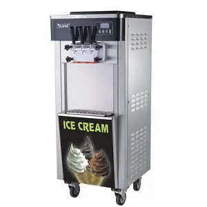 Machine à glace douce avec 3 parfums, livraison gratuite, OEM, bql 818