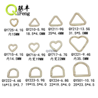 Fermoir à ressort de style classique D, différentes tailles, fermoir à ressort en forme de cœur, fermoir à ressort en forme de triangle, accessoires métalliques