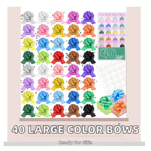 40PCS 6 Inch <b>Large</b> Pull Bows 20 Colors Bow <b>Gift</b> Wrapping Reusable Christmas Birthday Ribbon Bow Wrapping <b>Boxes</b> Decorative - Product Image 2