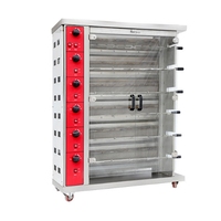 Machine à rôtir le poulet de haute précision, entièrement en acier inoxydable, 2 à 9 broches, four à rôtir au gaz au prix d'usine