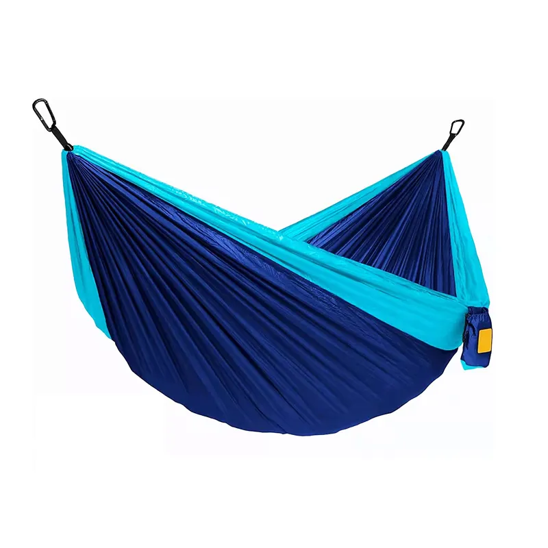 Portátil Camping Hammock Swing Chair dobrável Hammock Duplo com Suporte Conjunto e Saco De Transporte