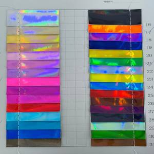 Радужная серебристая металлическая Лазерная Глянцевая искусственная кожа синтетическая кожа голографическая искусственная кожа для упаковки Декоративная Сумка - Product Image 1