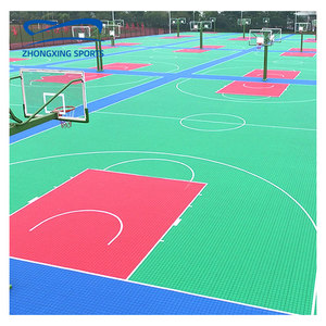Piso ensamblado suspendido Pp cancha deportiva usada azulejos entrelazados portátiles <span class=keywords><strong>baloncesto</strong></span> Tenis de Mesa suelo empalmado al aire libre - Product Image 5