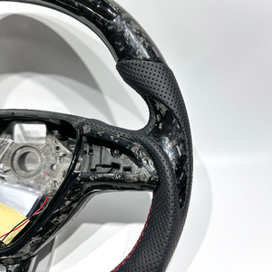 Nuevo Estilo para <span class=keywords><strong>Skoda</strong></span> Octavia RS Scout Kodiaq <span class=keywords><strong>Fabia</strong></span> Superb Scala Rapid con Volante de Fibra de Carbono Negro Forjado con LED RPM - Product Image 2