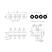 Shenzhen LIKE Personnalisation Connecteur Pogo 4 broches plaqué or 12V à courant élevé pour montre intelligente