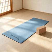 Tapis de yoga LEECORK REACH CA65 183x61cm, antidérapant, avec alignement laser, 5mm, logo personnalisé, studio, PU, caoutchouc naturel