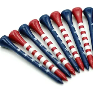 Customize Printed Stand Up Pouch Bamboo Golf Tee Stars And Stripes Golf Tees