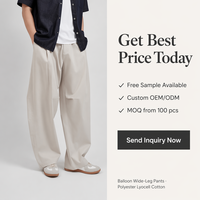 Pantalon large en coton Lyocell pour homme, décontracté, respirant, personnalisable OEM/ODM, style streetwear, pantalon cargo pour homme