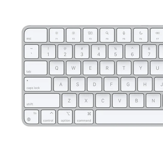 For Apple Magic Keyboard Wireless/Bluetooth - US English - Silver/White A2450