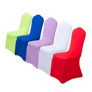 Hot Sale Universal Stretch Spandex Scuba Elastic Chair Cover For Wedding Banquet Party Events Hotel Restaurant