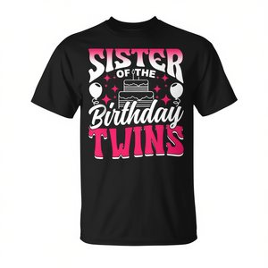 Camiseta Divertida y Festiva para Hermanas que Celebran Cumpleaños Juntas - Diseño Adorable para Ocasiones Promocionales - Product Image 3