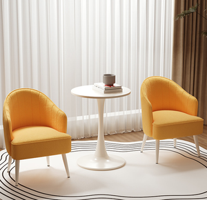 Modern <b>Upholstered</b> Dining <b>Chair</b> Leisure Armchair Wooden Frame Metal Leg Side <b>Chair</b> for Hotel Lobby Reception - Product Image 5