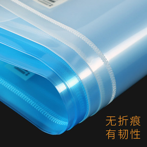 Deli <b>A4</b> Transparent Snap Button File <b>Folder</b> <b>Document</b> Bag Office Storage PVC Material 8308 - Product Image 4