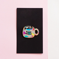 La nouvelle tasse à café de peinture colorée chaude épinglettes en métal insigne personnalisé petits accessoires créatif dur émail doux Art épingle tasse