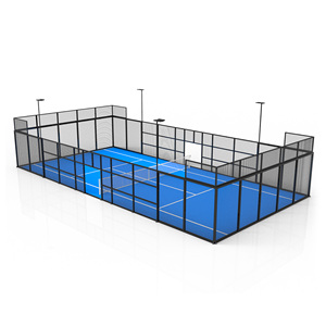 Terrain de padel panoramique avec toit fixe pour projet de construction d'installation sportive extérieure commerciale - Product Image 6
