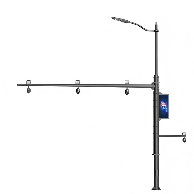 Factory Price Conical Polygonal Octagonal CCTV Light Cantilever Traffic Integrated Pole