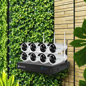 8-ch 5MP HD IP66 không thấm nước Wi-Fi không dây CCTV An Ninh Kit 3 cái màu đen mảng LED tầm nhìn ban đêm CMOS máy ảnh phát hiện khuôn mặt - Product Image 6