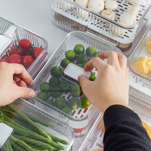 Wholesale New Design Freezer Container Kitchen Food Frozen Fresh Box Refrigerator Reusable Storage with <b>Lid</b> Containers - Product Image 6
